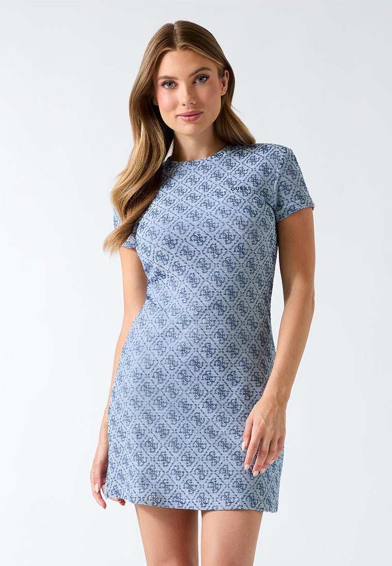 4G Allover Jacquard Mini Dress