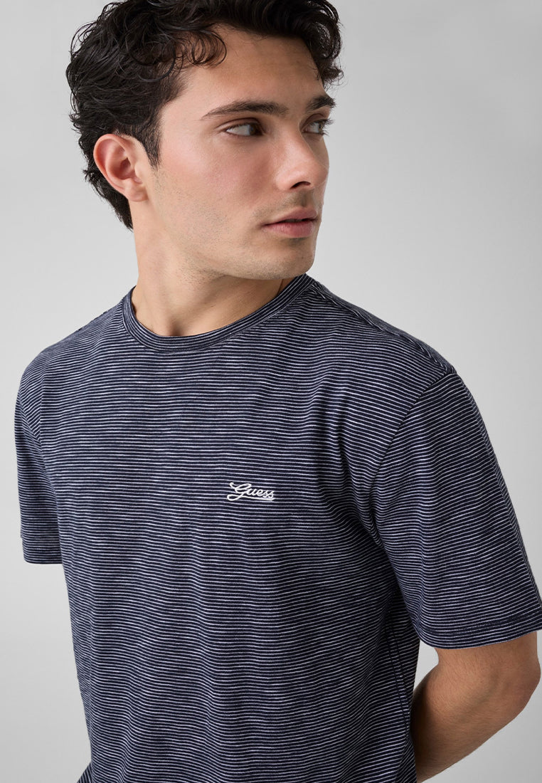 Crewneck Shortsleeves Mini Stripes Tee
