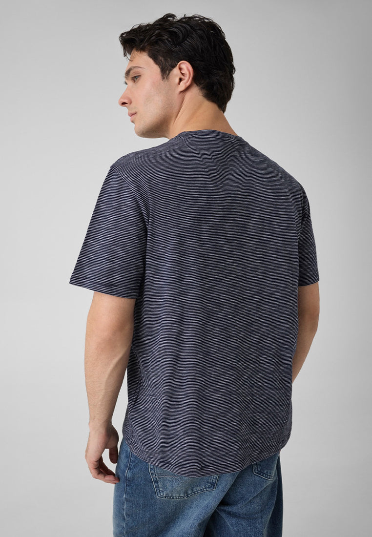 Crewneck Shortsleeves Mini Stripes Tee