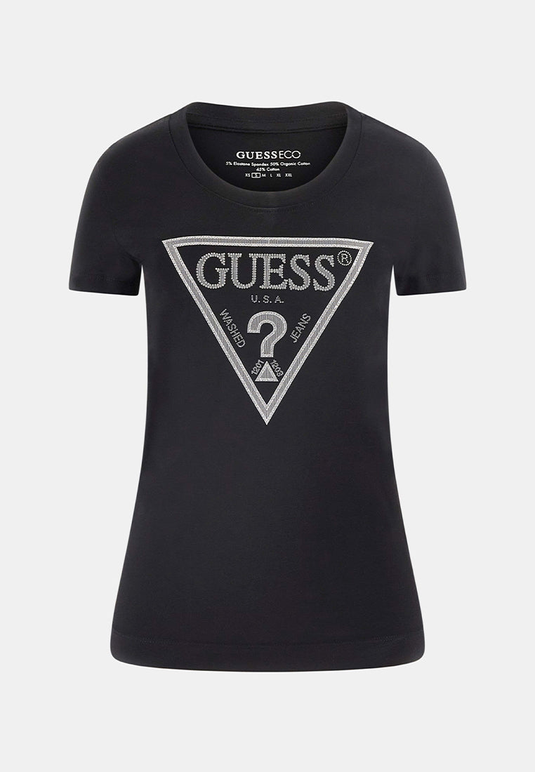 Shortsleeves Crewneck Shiny Triangle Tee