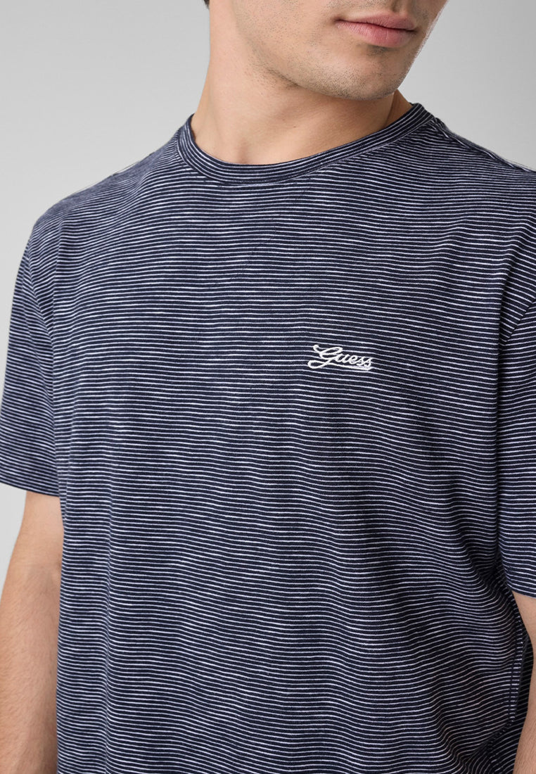Crewneck Shortsleeves Mini Stripes Tee