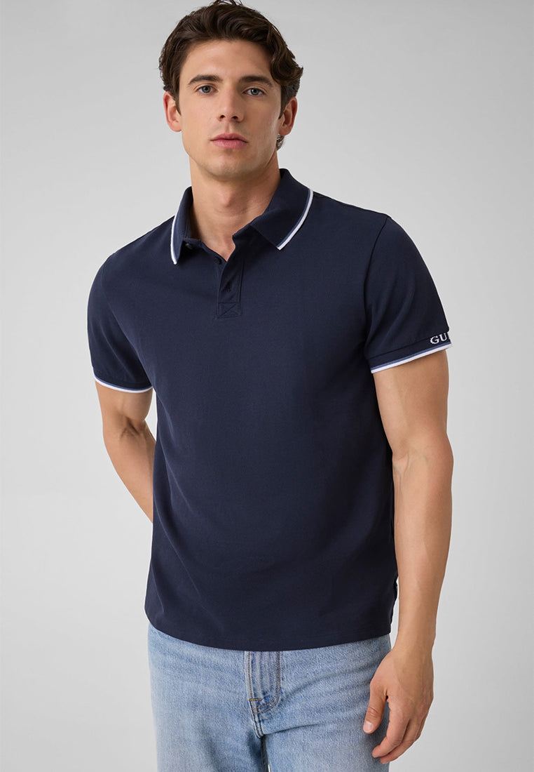 Organic Cotton Pique Cuff Shortsleeves Polo