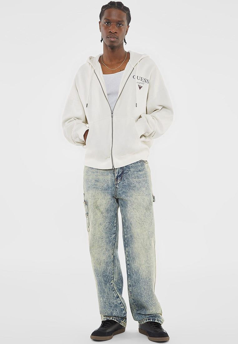 GUESS Originals Stacked Logo Zip-Up Hoodie