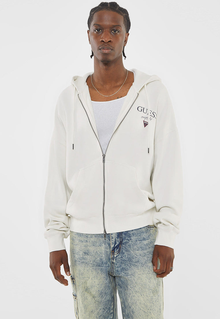 GUESS Originals Stacked Logo Zip-Up Hoodie