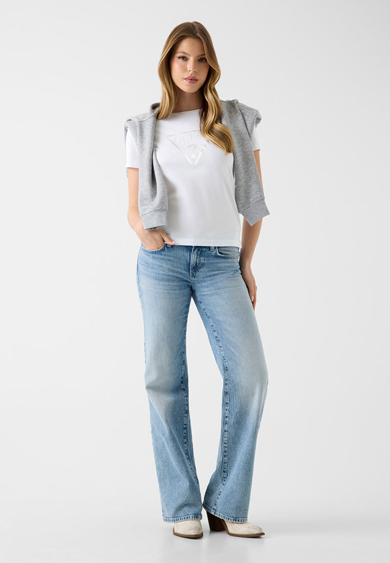 New Shortsleeves Crewneck Basic Triangle Tee