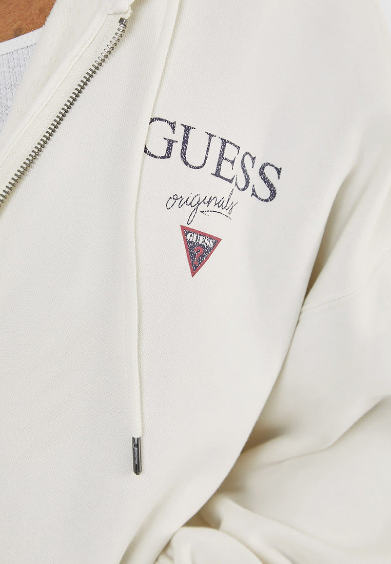 GUESS Originals Stacked Logo Zip-Up Hoodie