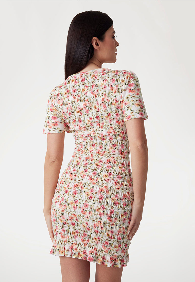 Claire Short Sleeves Smock Dress