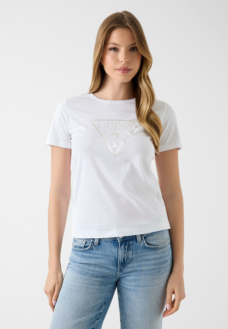 New Shortsleeves Crewneck Basic Triangle Tee