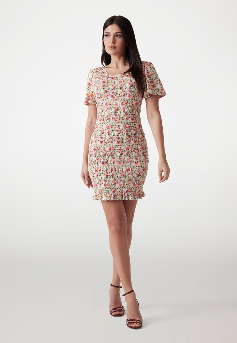 Claire Short Sleeves Smock Dress