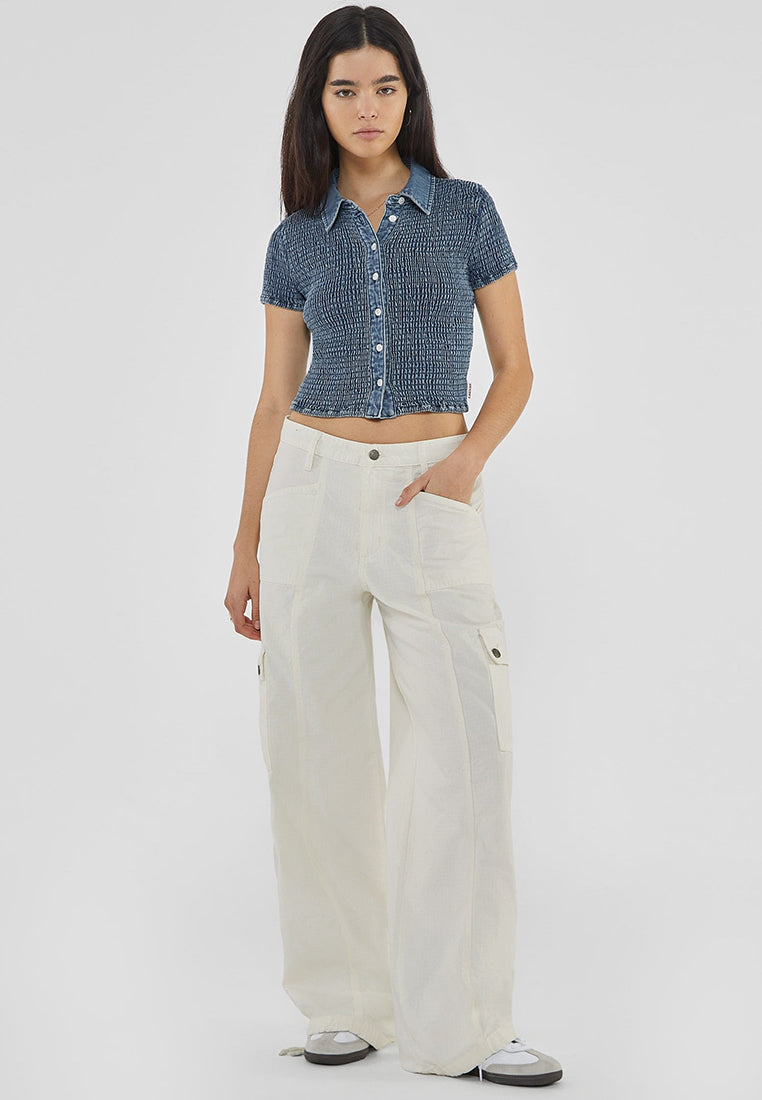 GUESS Originals Smocked Button Up