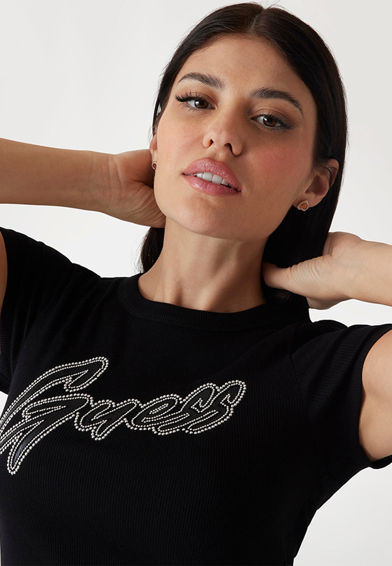 Shortsleeves Crewneck Rib Logo Tee