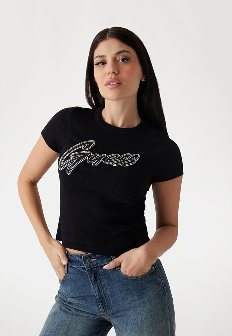 Shortsleeves Crewneck Rib Logo Tee