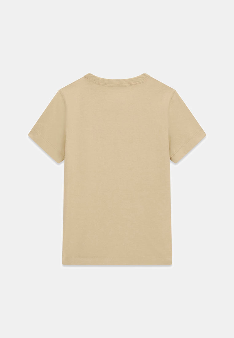 Shortsleeves Crewneck Beads Script Tee