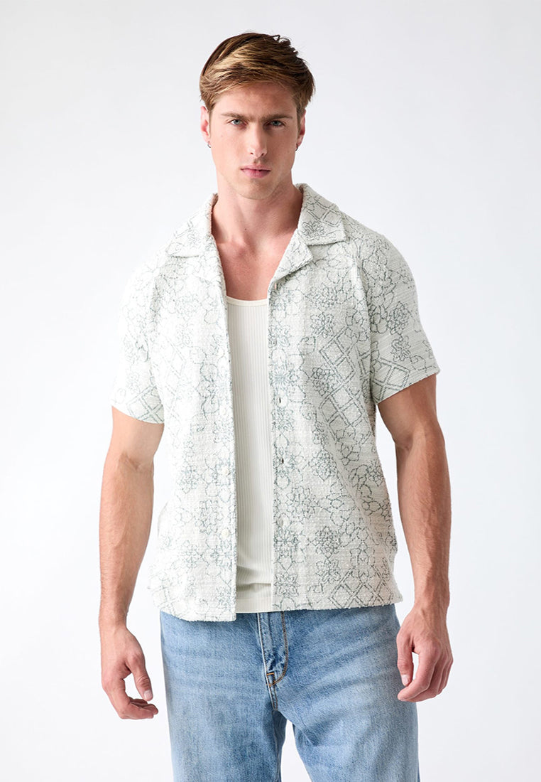 Nomad Knit Jacquard Shortsleeves Shirt