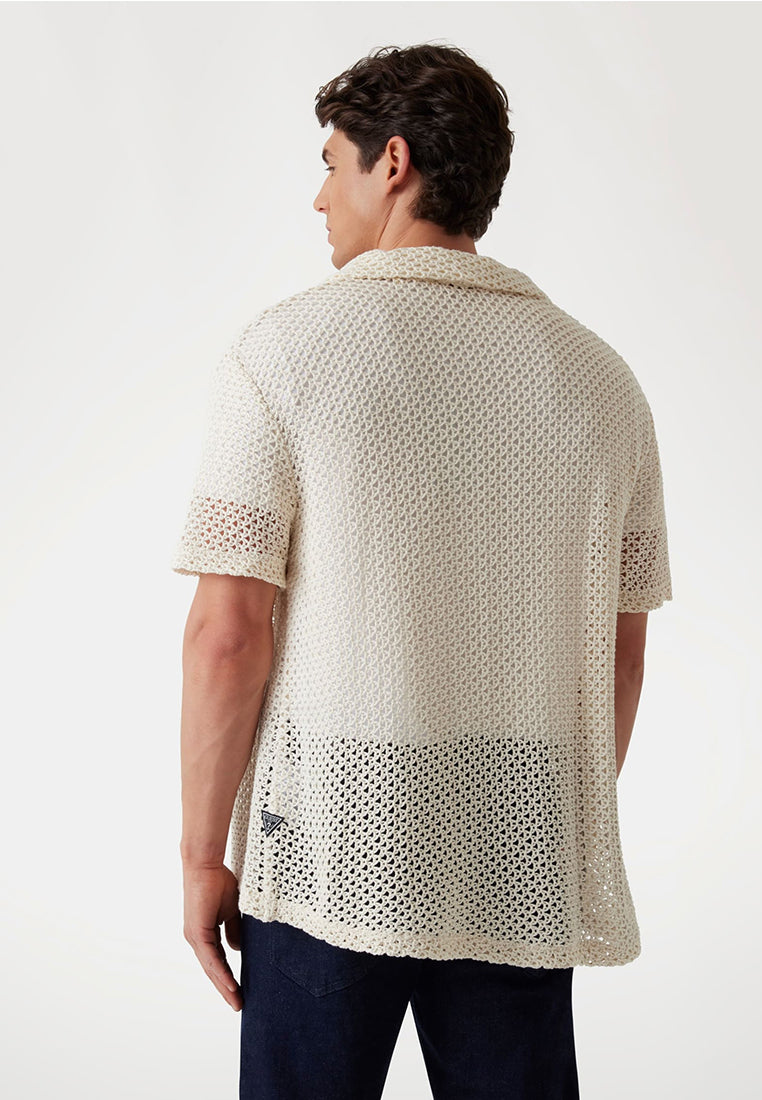 Net Loose Short Sleeves Knit