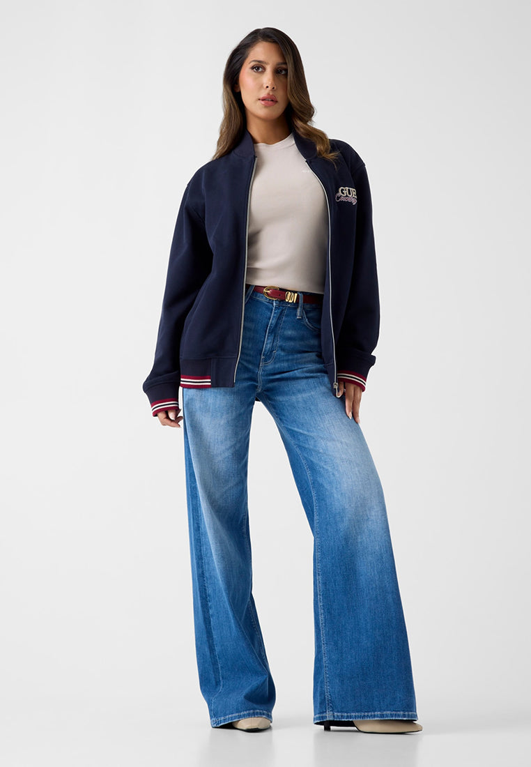 Longsleeves Zipper Detailed Sweat Jacket