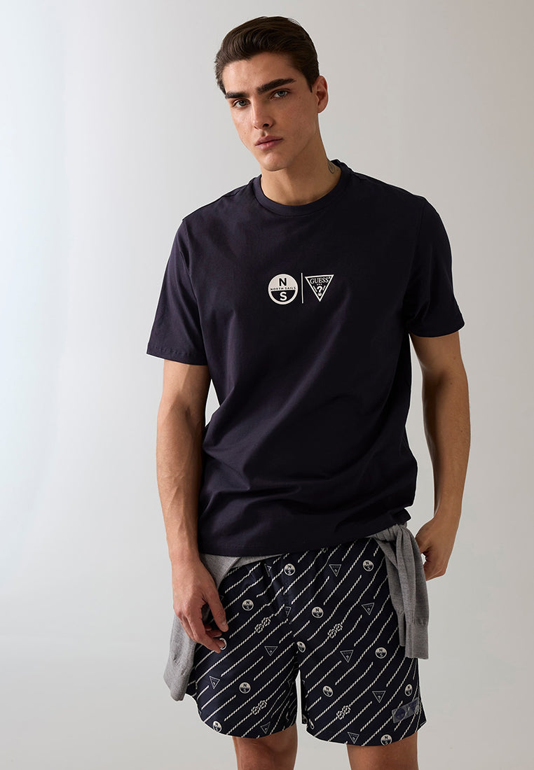 Guess X North Sails  Shortsleeves Printed Crewneck T-Shirt