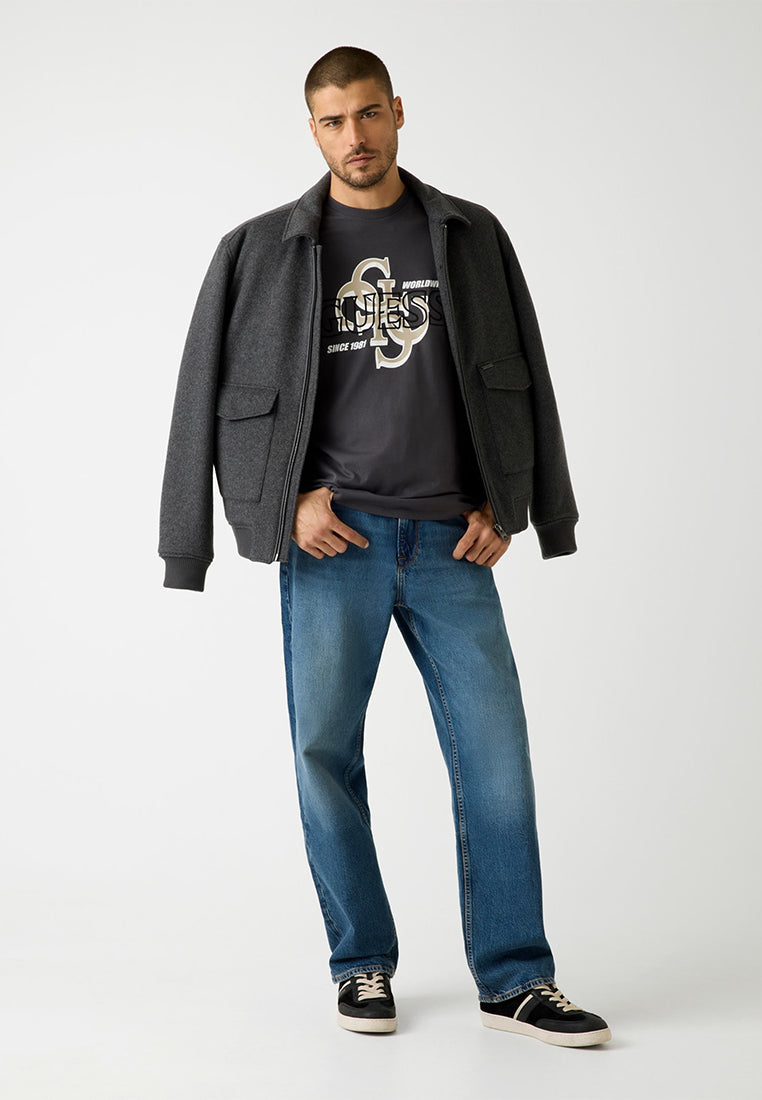 Short Sleeves Basic Drop Shadow Tee