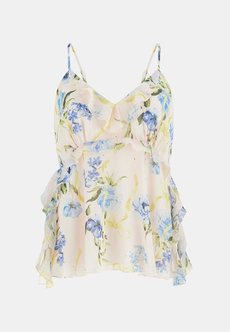 Sleeveless Linda Ruffled Tank Hotfix