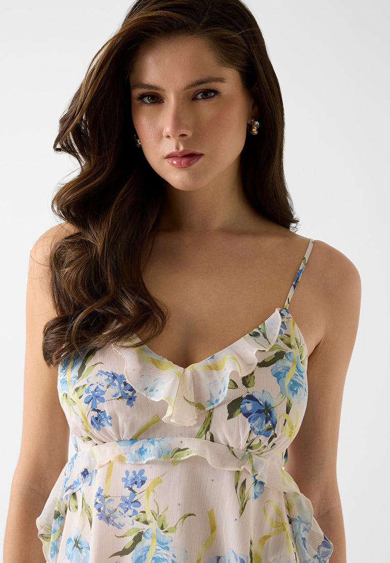 Sleeveless Linda Ruffled Tank Hotfix