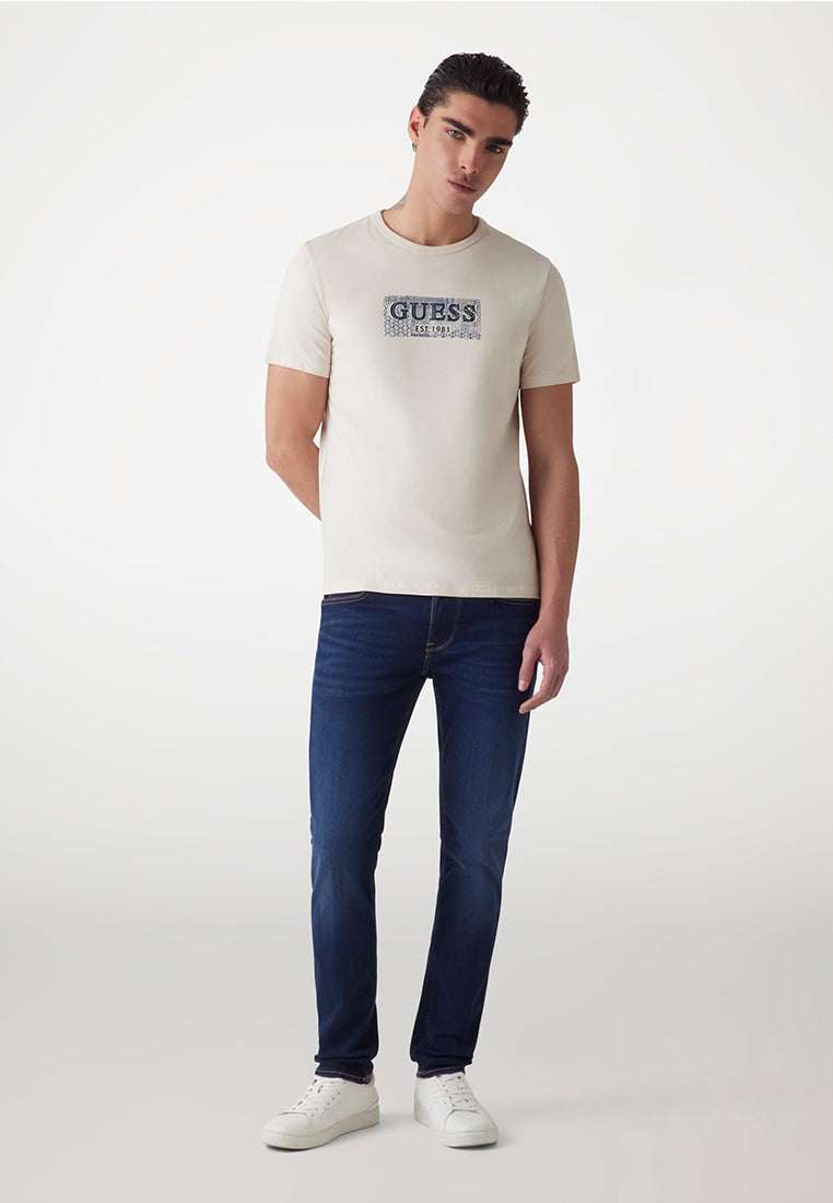 Short Sleeves Crew Neck Guess Box Tee