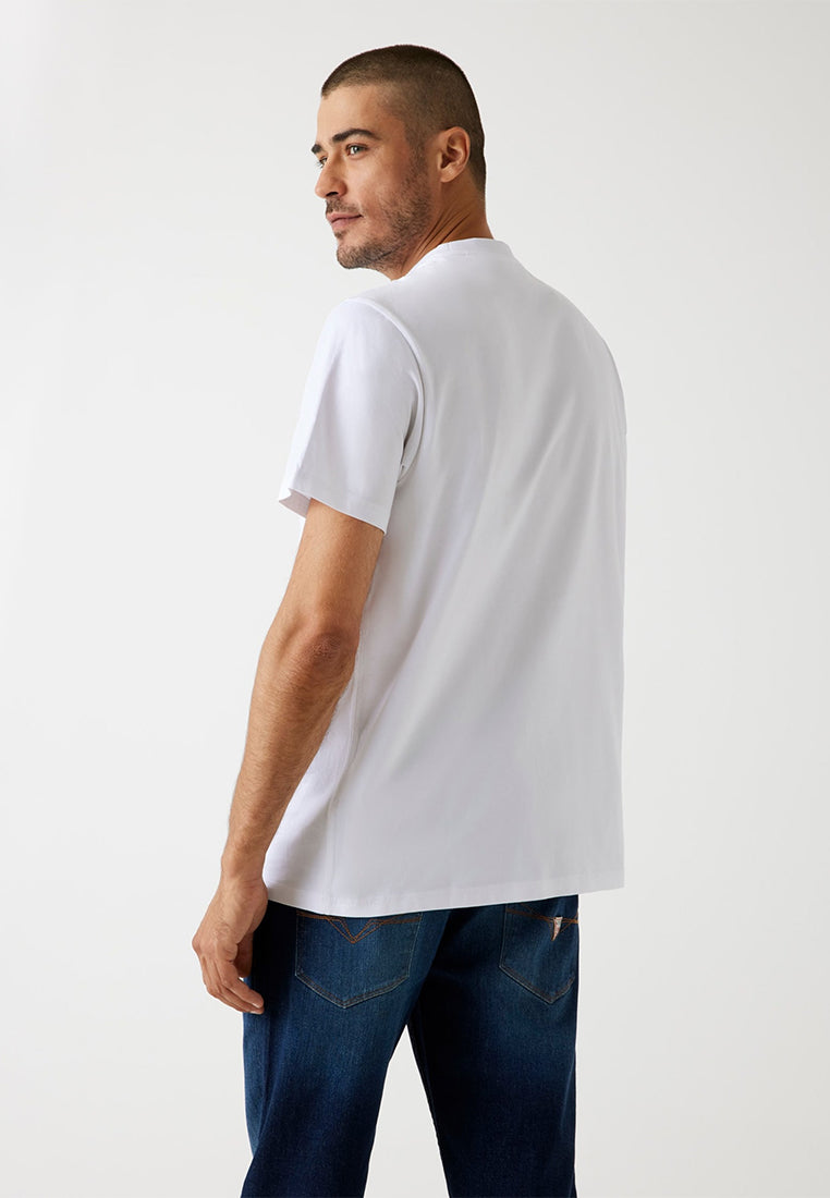 Crewneck Short Sleeves Embroidery Logo Tee