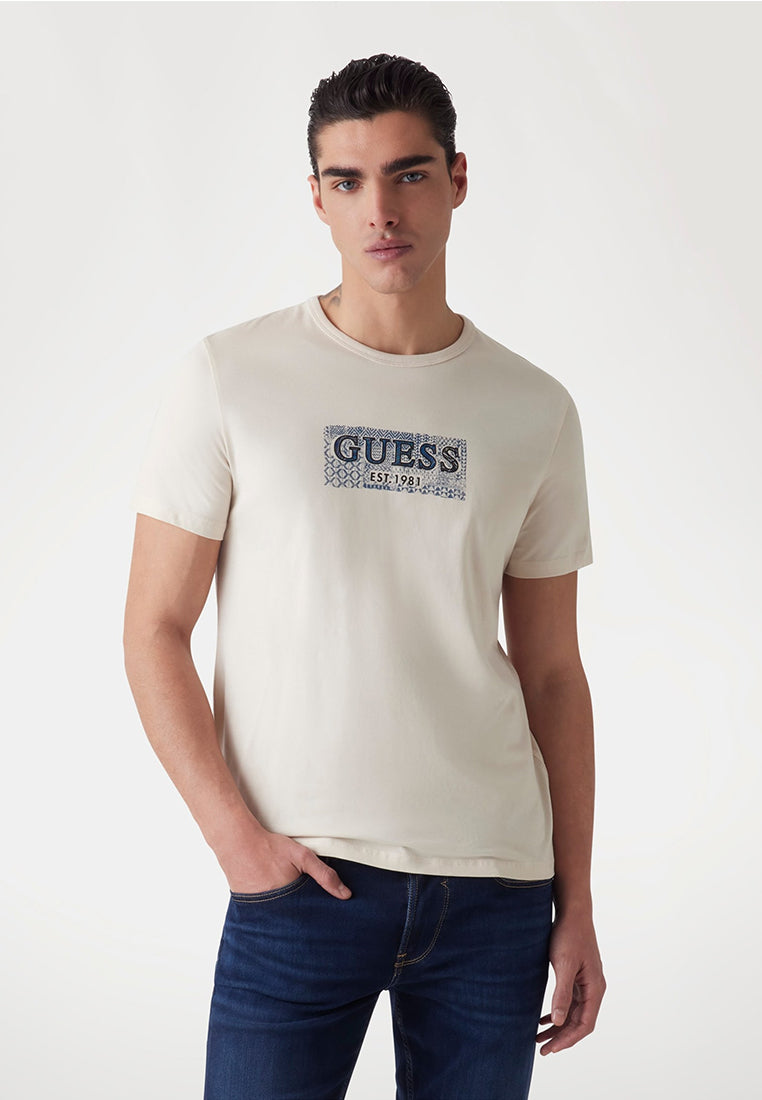 Short Sleeves Crew Neck Guess Box Tee