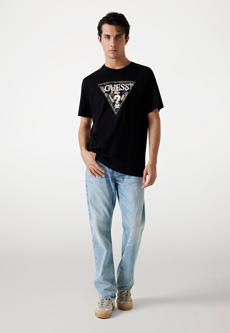 Short Sleeves Crew Neck Guess Triangle Tee