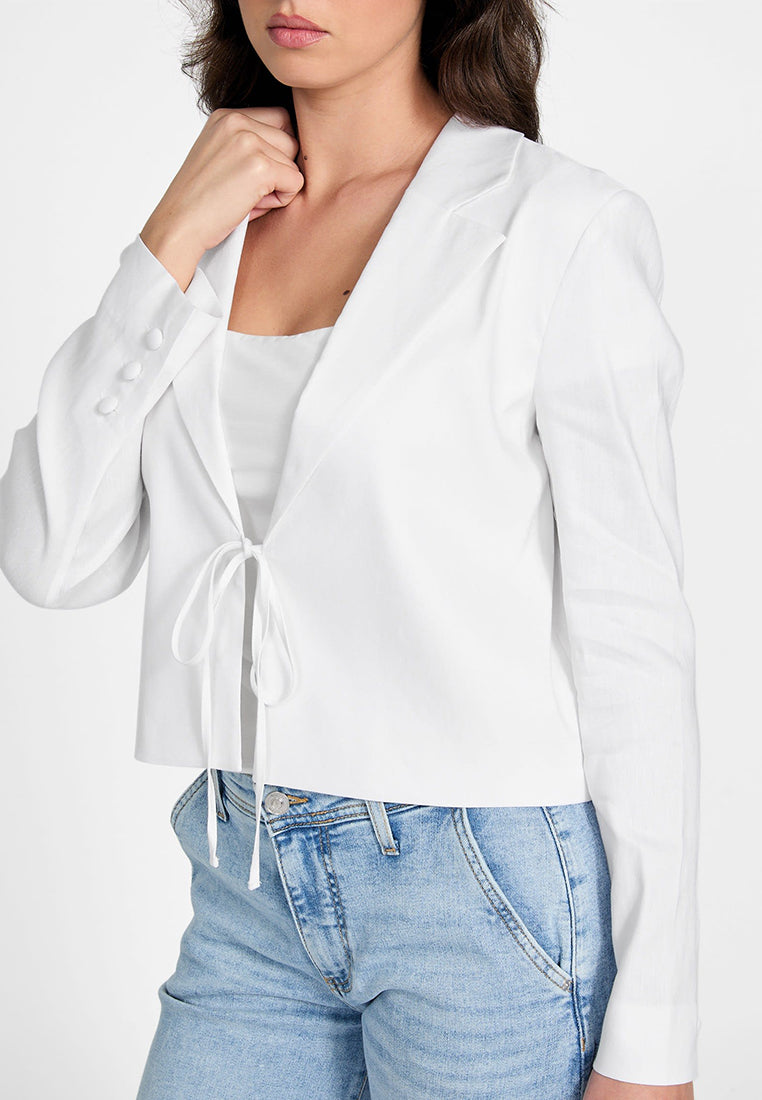 Long Sleeves Linden Cropped Blazer