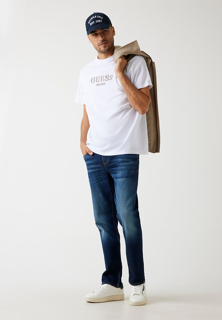 Crewneck Short Sleeves Embroidery Logo Tee