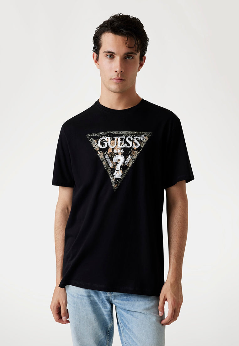 Short Sleeves Crew Neck Guess Triangle Tee