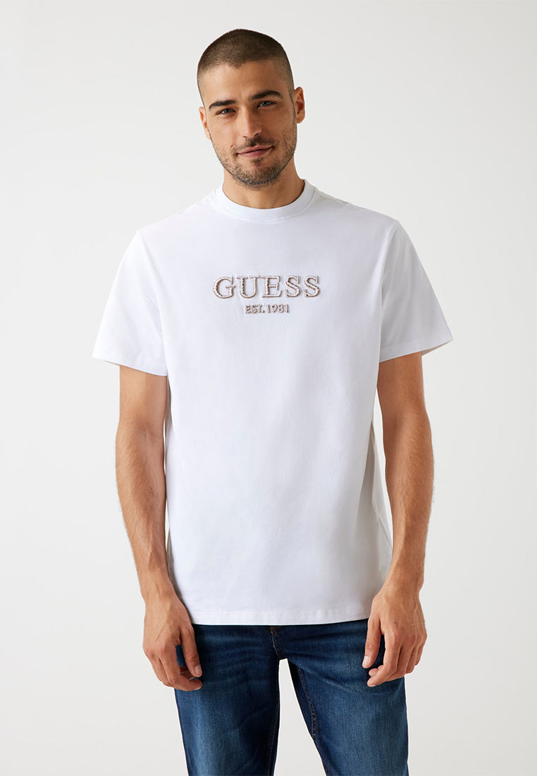 Crewneck Short Sleeves Embroidery Logo Tee