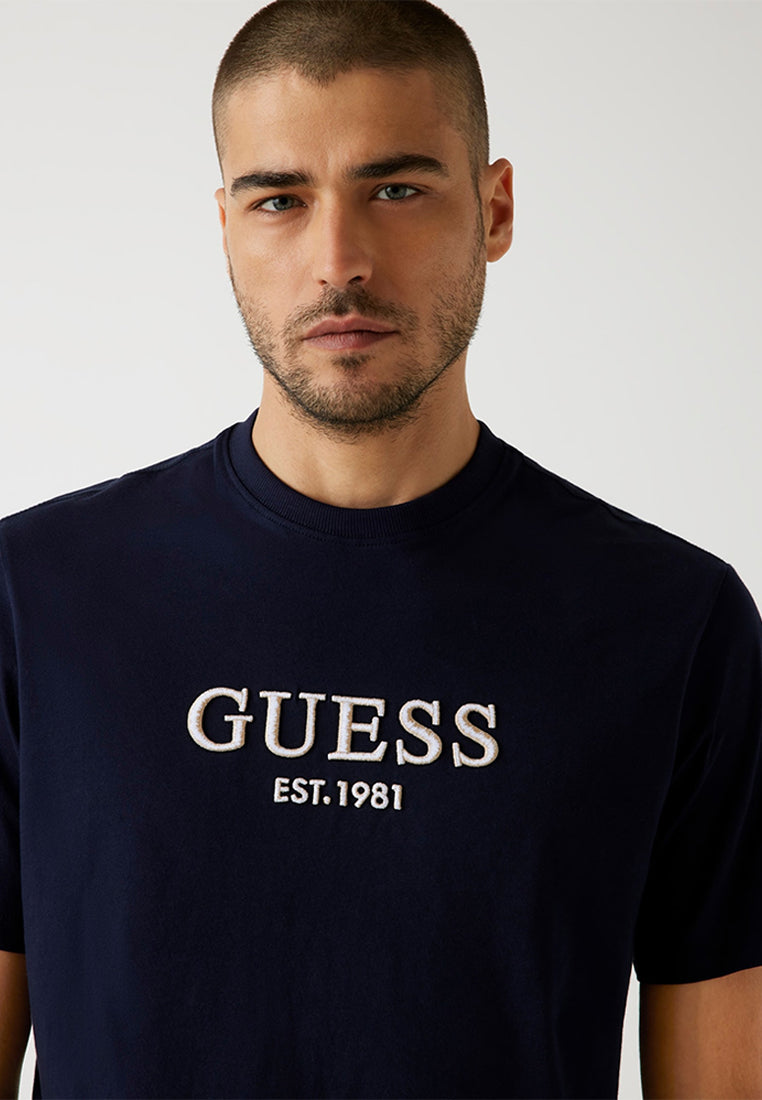 Crewneck Short Sleeves Embroidery Logo Tee
