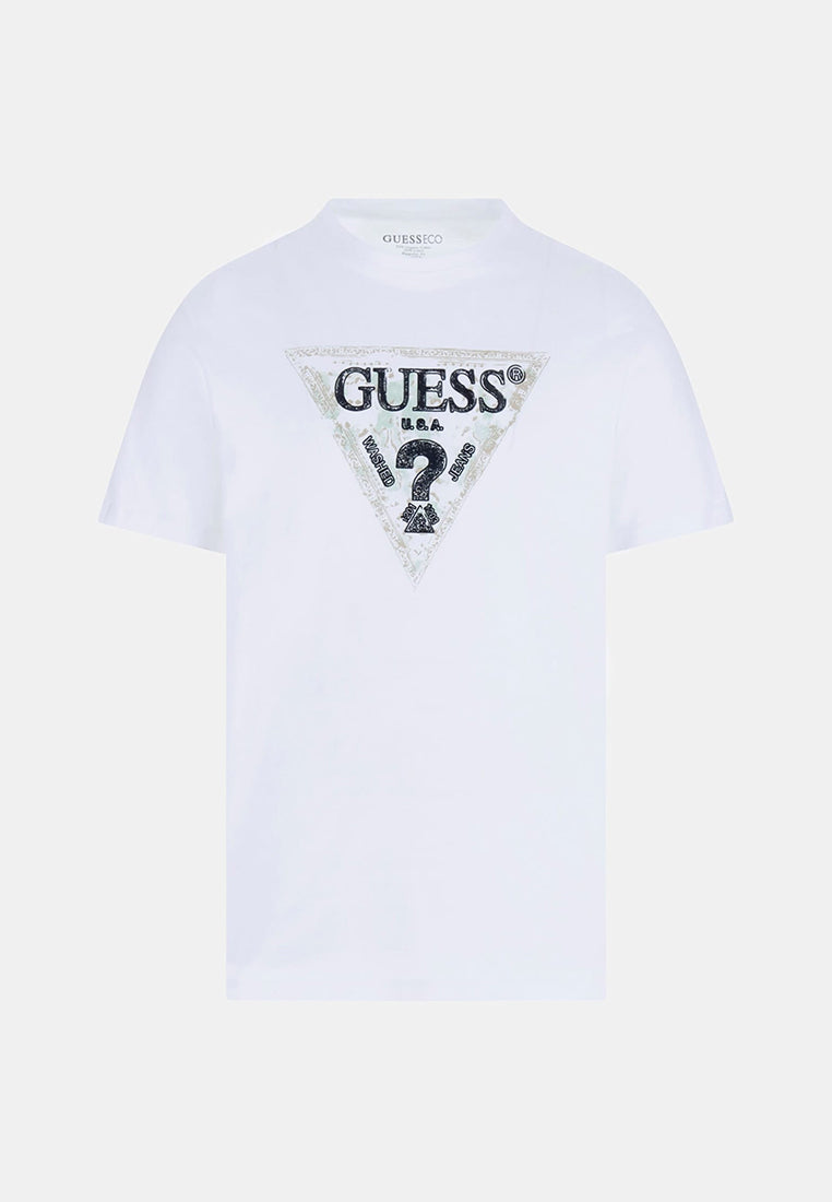 Short Sleeves Crew Neck Guess Triangle Tee