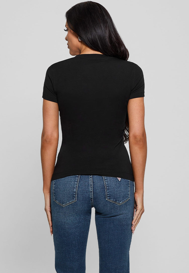 Shortsleeves Crewneck Shiny Triangle Tee