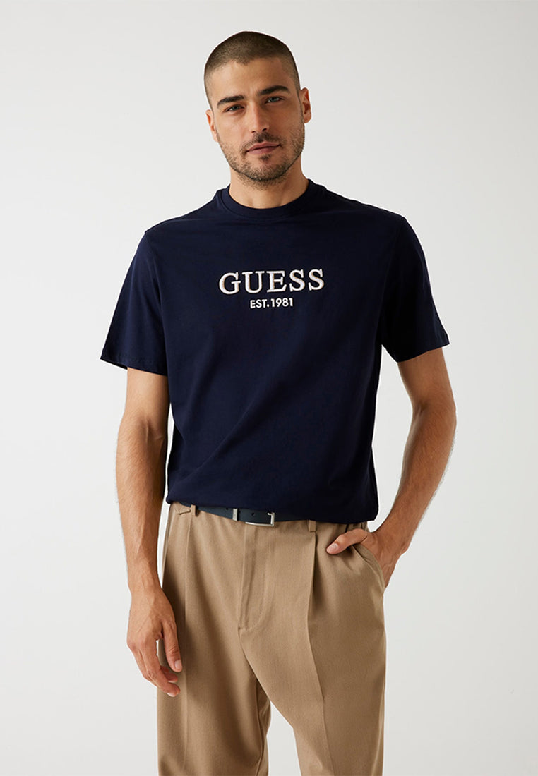 Crewneck Short Sleeves Embroidery Logo Tee