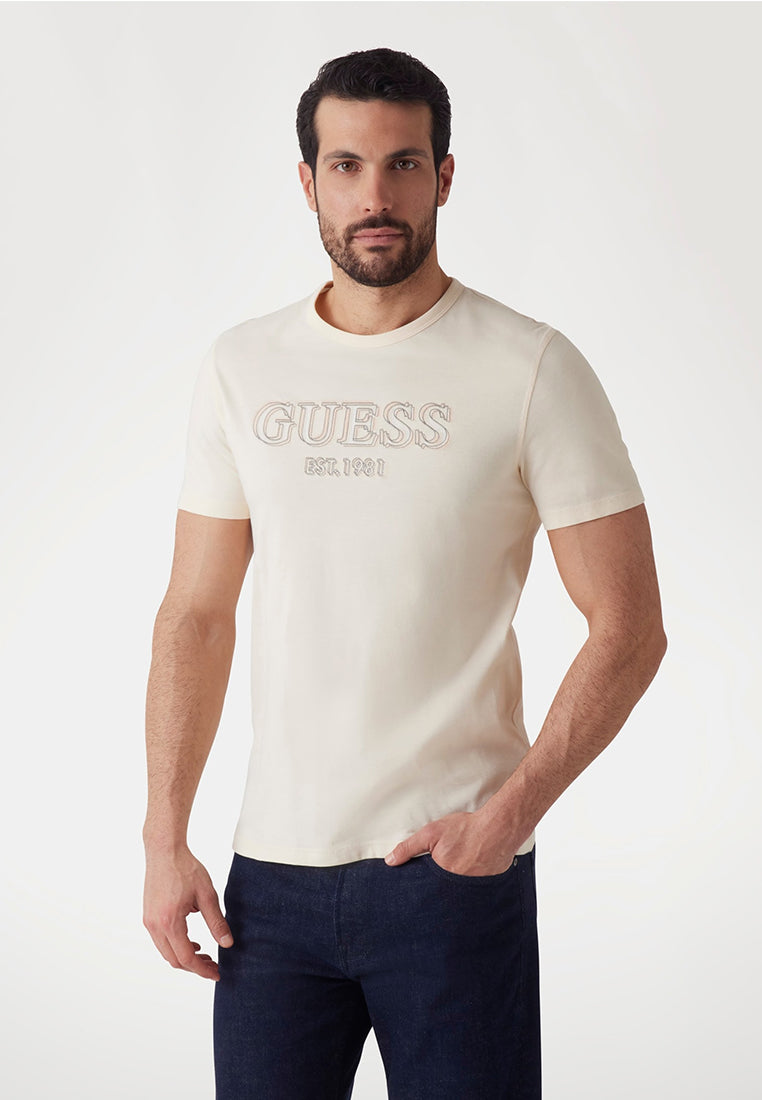 Short Sleeves Crew Neck Guess Logo Tee