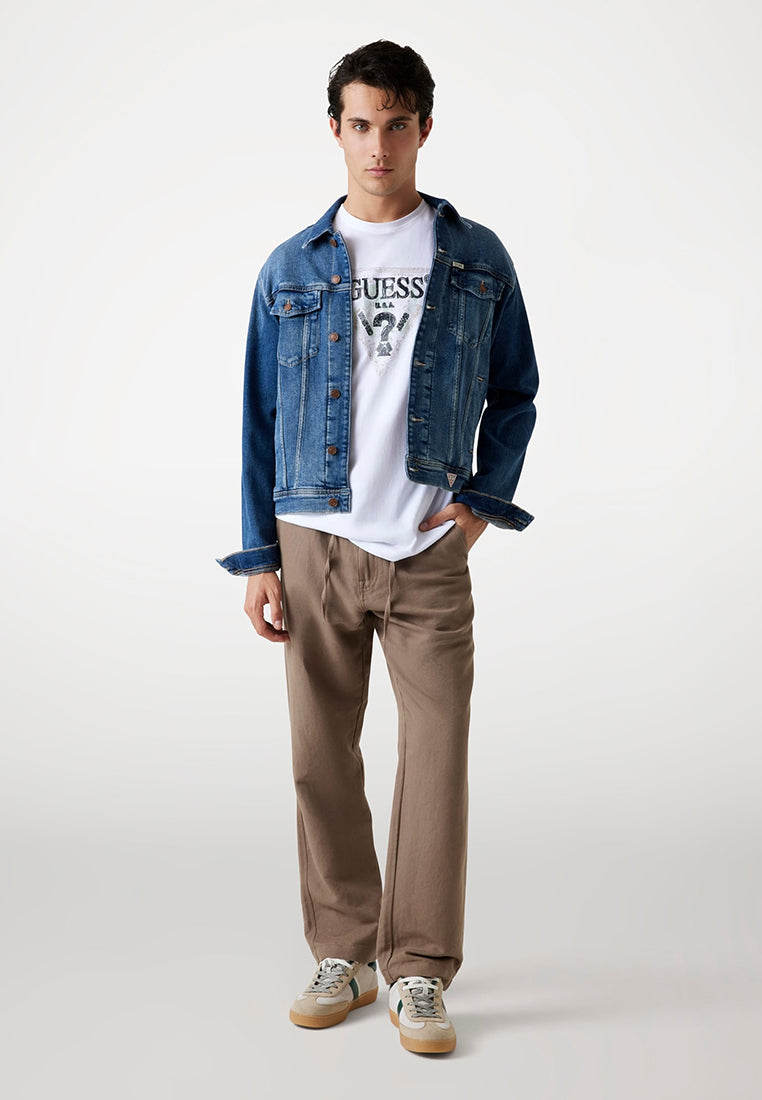 Short Sleeves Crew Neck Guess Triangle Tee