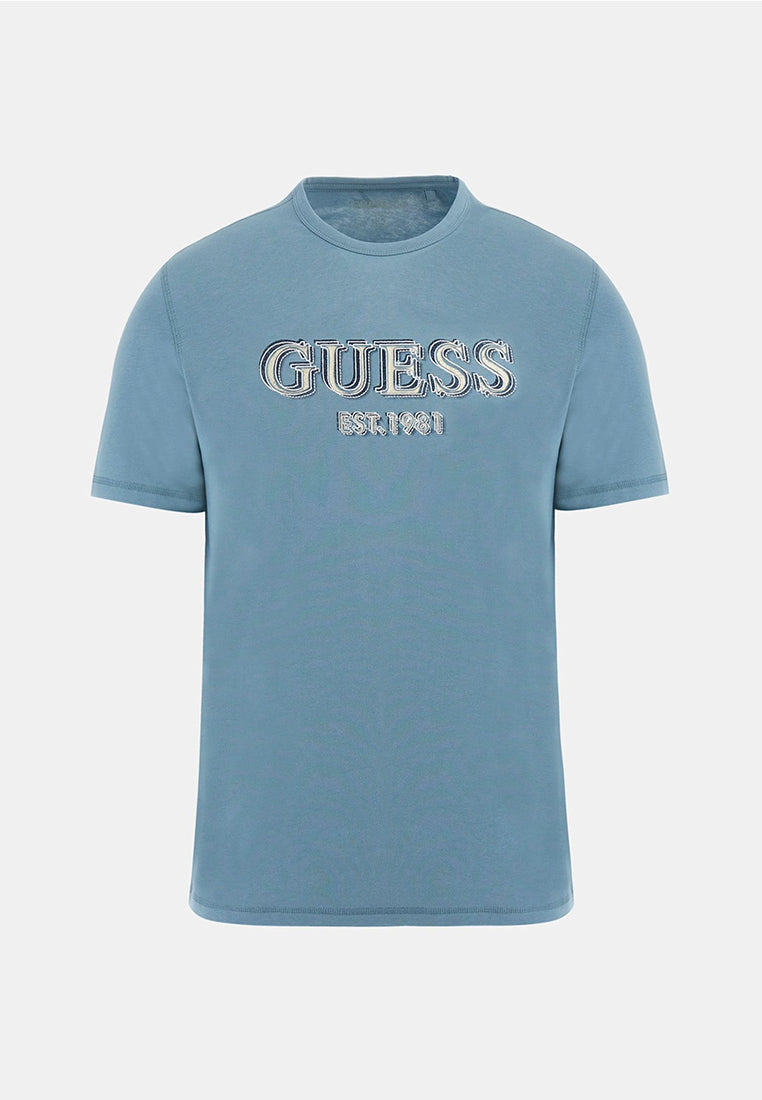 Short Sleeves Crew Neck Guess Logo Tee