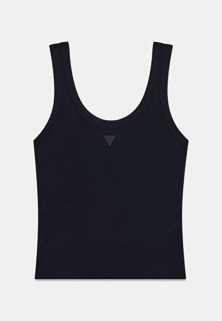 Guess Sleeveless Triangle Patch Rib Tank