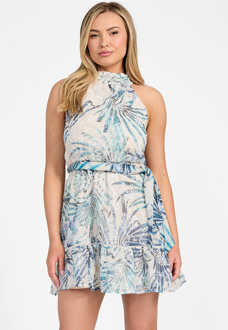 Danielle Halter Chiffon Dress