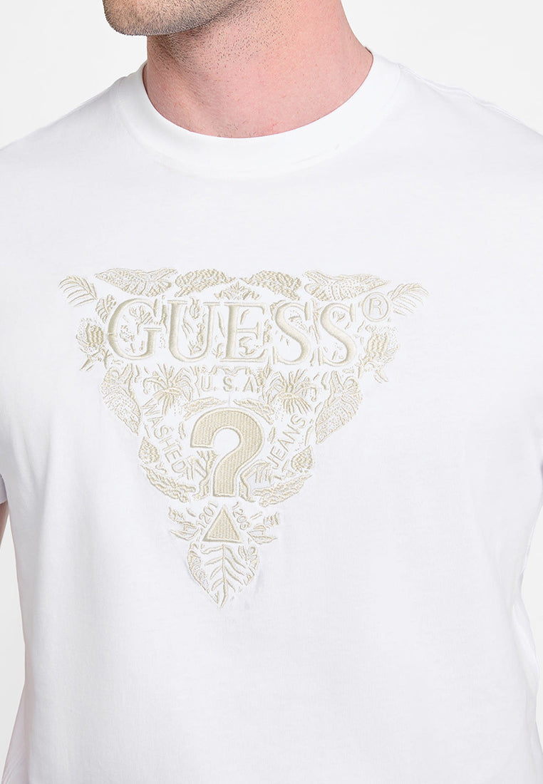 Eco Flower Embroidered Logo Tee