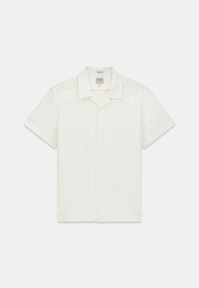 Mosley Shirting Eyelet Shortsleeves Shirt