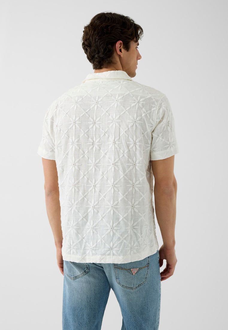 Mosley Shirting Eyelet Shortsleeves Shirt
