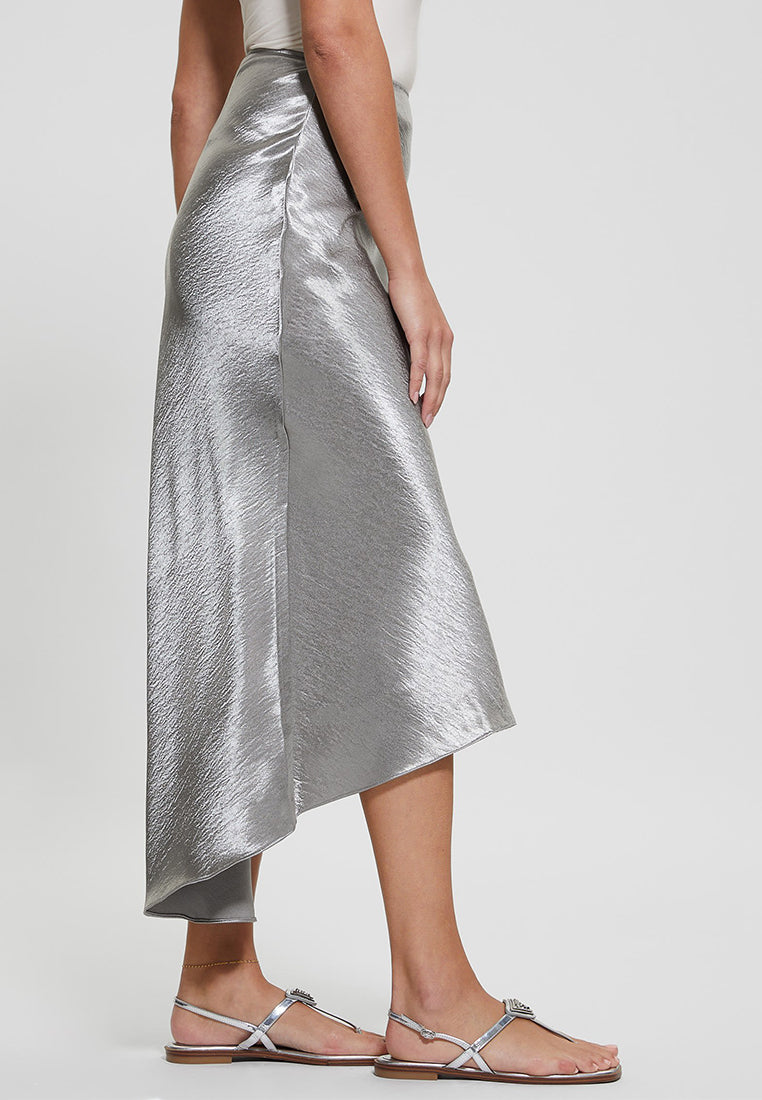 Lilya Satin Midi Skirt
