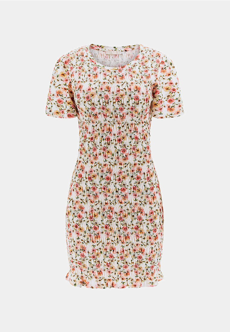 Claire Short Sleeves Smock Dress