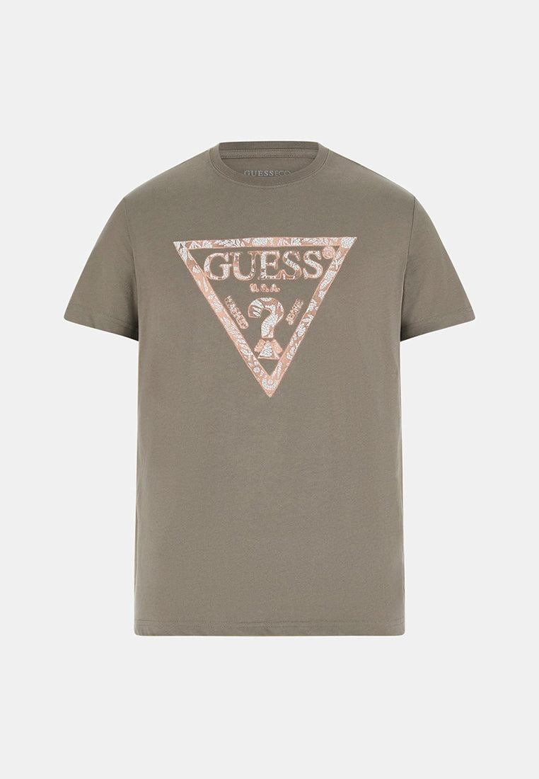 Short Sleeves Crew Neck Triangle Tee