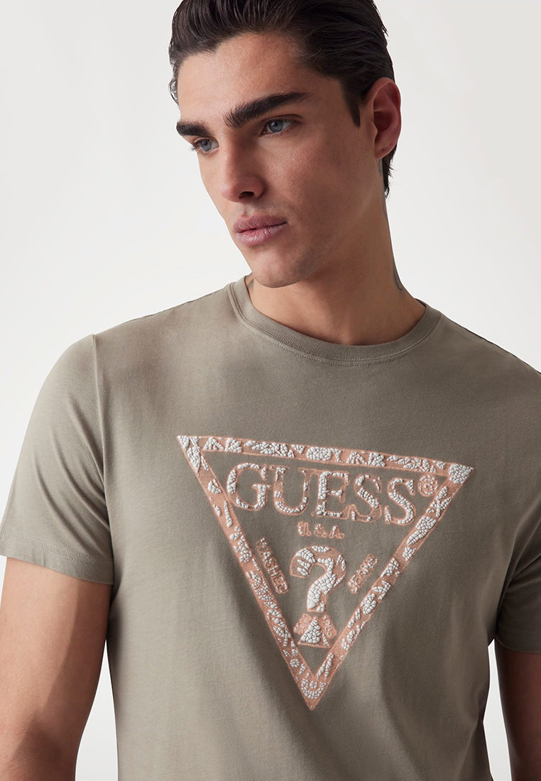 Short Sleeves Crew Neck Triangle Tee