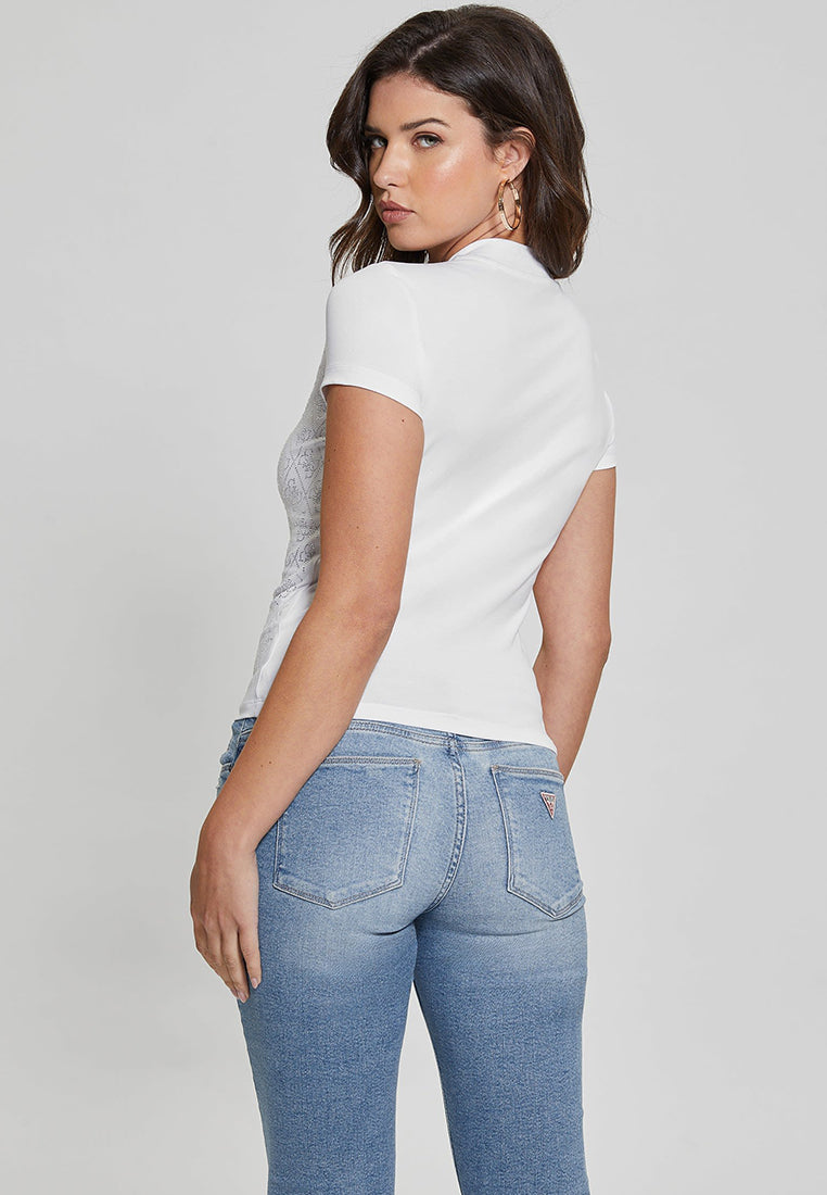 4G Mock Neck All Over Tee