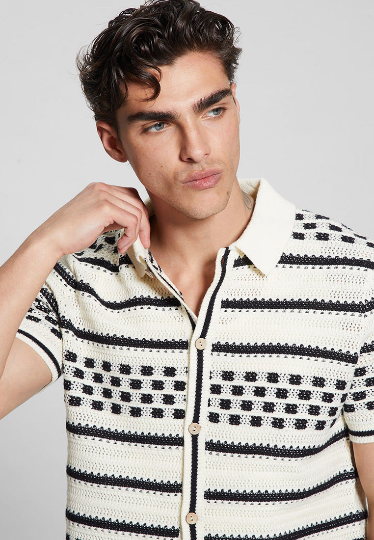 Checker Stripe Slater Polo